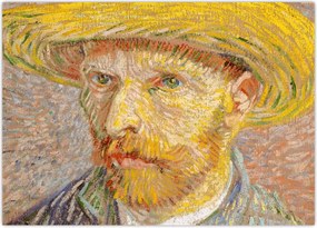Tablou - Vincent van Gogh, Self-Portrait with a Straw Hat (The Potato Peeler), reproducere (70x50 cm)