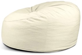 Fotoliu bean bag crem cu tapițerie din țesătură bouclé Om 135 – SLOWDOWN