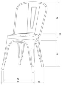 Scaune de dining verde din metal 2 buc Afternoon – vtwonen