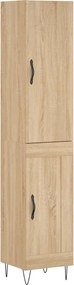 vidaXL Dulap înalt, stejar sonoma, 34,5x34x180 cm, lemn prelucrat