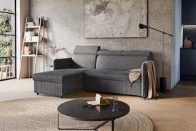 Colțar extensibil universal Barcelia Mini stânga/dreapta - gri catifea Anafi 03