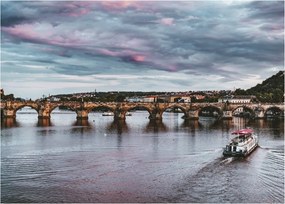 Tablou pe sticlă cu Vltava (70x50 cm)