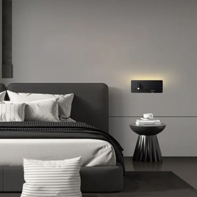 Aplică LED cu raft, USB și funcție de încărcare fără fir Immax 08287L LED/3W/230V + LED/3W