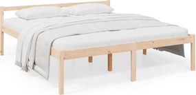 vidaXL Pat pentru seniori, 200x200 cm, lemn masiv de pin