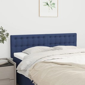vidaXL Tăblii de pat, 2 buc., albastru, 72x5x78/88 cm, textil