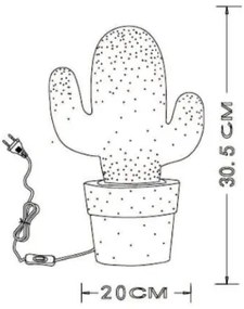 Lucide 13513/01/33 - Lampa de masa CACTUS 1xE14/40W/230V verde
