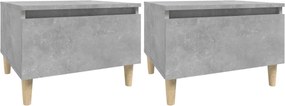 vidaXL Mese laterale, 2 buc., gri beton, 50x46x35 cm, lemn compozit