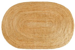 Covor oval din iuta, fabricat manual din fibra naturala, PURE NATURE 160x230cm