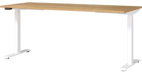 Birou cu blat cu aspect de lemn de stejar cu înălțime ajustabilă electric 80x180 cm Jet – Germania