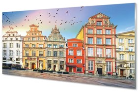 Tablouri pe sticlă Gdańsk clădiri vechi oraș