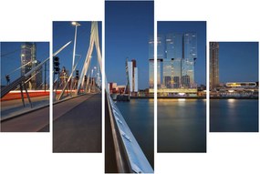 Tablou - Amurg în Rotterdam, Olanda (150x105 cm)