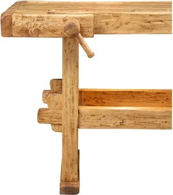 Banc de tamplar, L126 69 H90 cm, natur antic, lemn masiv