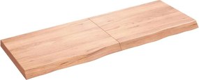vidaXL Raft de perete maro deschis 140x50x(2-6) cm lemn stejar tratat