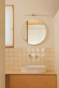 Aplica LED oglinda, tablou IP44 CALMA terracotta/opal 50cm