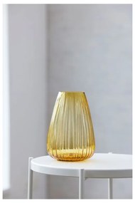Vază din sticlă Bitz Kusintha, înălțime 22 cm, galben