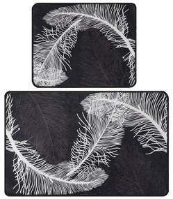 Covorașe de baie gri-antracit 2 buc. 60x100 cm Alisan – Foutastic