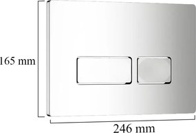 Tava de toaletă cromată Roya 021