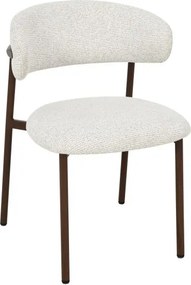 Scaun de sufragerie tapitat ROCKET, nuc/bej