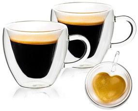 Pahare termo 4Home Big Heart Hot&Cool 250 ml, 2 buc