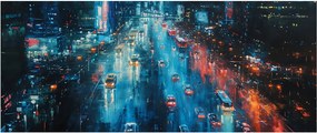 Tablou - Oraș mare, pictură în ulei (120x50 cm)
