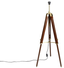 Lampă de podea vintage cu trepied din alamă - Cortin