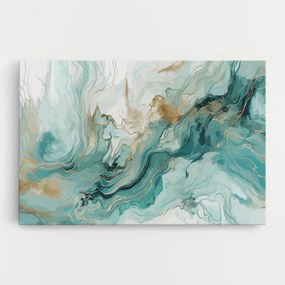 Tablou Canvas, 40x60cm, Dormitor si Living, Feng Shui, Apa, Green Gold Water