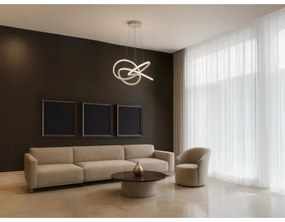 Lustră LED dimabilă, suspendată pe cablu, 95W, 230V, 3000-6500K, Ø57 cm + telecomandă