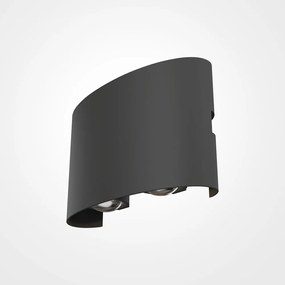 Aplica de perete exterior cu iluminat arhitectural IP54 LED Strato gri