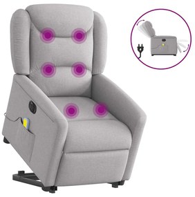 vidaXL Scaun electric pentru masaj picioare în picioare stofa gri nor