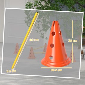 PawHut Set Agility pentru câini 3 piese echipament pentru antrenament set de obstacole cu 6 conuri 3 obstacole geantă | Aosom Romania
