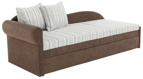 Divan extensibil, maro/bej/auriu/model, stânga, AGA D