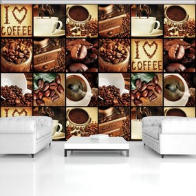 Fototapet - I Love Coffee - colaj (152,5x104 cm)