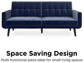 Canapea extensibilă albastră 201 cm Nola - Støraa