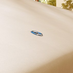 Outsunny Acoperiș de Schimb pentru Foișor 4x3 m cu 2 Niveluri pentru Grădină, Copertină Rezistentă la Apă din Poliester 170g/㎡ cu 8 Găuri de Drenaj, Crem | Aosom Romania