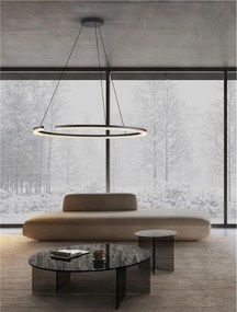 Lustra circulara aluminiu negru GREAMY D-85cm