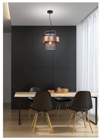 Lustră negru-arămiu din metal ø 30 cm Fiba – Candellux Lighting