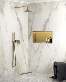 RAFT BAIE INCASTRAT PERETE LED 30x60 brush gold