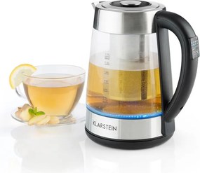 Klarstein Ostfriese 2-in-1, fierbator 1,7L 2200W 4 nivele de temperatură, schimbare a culorii , LED , din oțel inoxidabil sisticlă