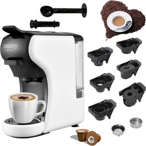 La mâna a doua: Espressor cafea macinata si capsule 9 in 1 Camry CR 4414, 3000W, 19 bar, Negru/Alb