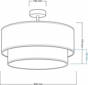 Brilagi - Lustră LED aplicată BOHO ECO, 1xE27/10W/230V, Ø 40 cm, bej/crem