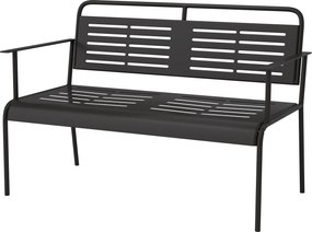 Outsunny -locuri bancă de grădină, rezistentă la intemperii bancă, rezistentă la apă mobilier de grădină cu spătar &amp; Armlehnen 121 x 64 x 84cm, Negru | Aosom Romania