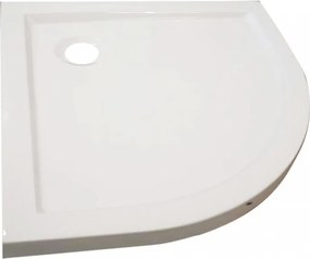 Cădiță de duș acrilică joasă curbată Modena Slim, dimensiune 80x80x5,5 cm