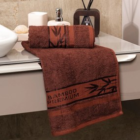 Prosop de corp 4Home Bamboo Premium maro închis, 70 x 140 cm