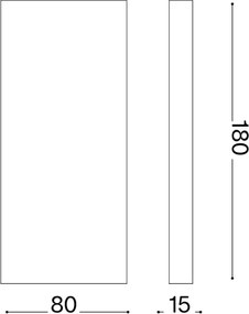 Ideal Lux - Aplică de perete LED pentru exterior POST-IT, 6 W, 12 V, CRI 90, finisaj alamă