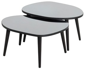 Set 2 buc măsuțe de cafea Gustavo (Negru + Gri). 1088420