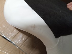 OFERTA Scaun de birou alb-gri AVOLA din piele eco II. calitate