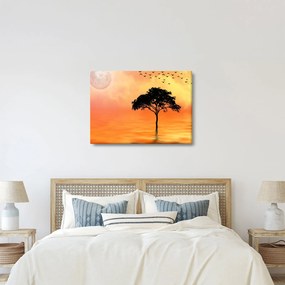 Tablou cu copac în apus de soare (70x50 cm)