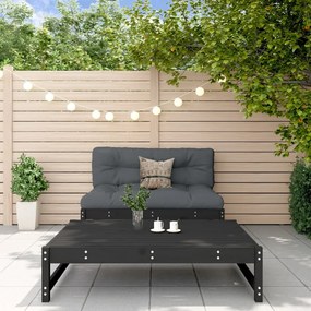 3186106 vidaXL Set mobilier de grădină cu perne, 2 piese, negru, lemn masiv