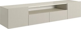 Comodă TV suspendatăă Nicole 200 cm cu nișă și sertare – cashmir / cashmir mat