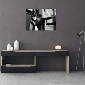 Tablou pe sticlă - Cladiri de sticlă (70x50 cm)